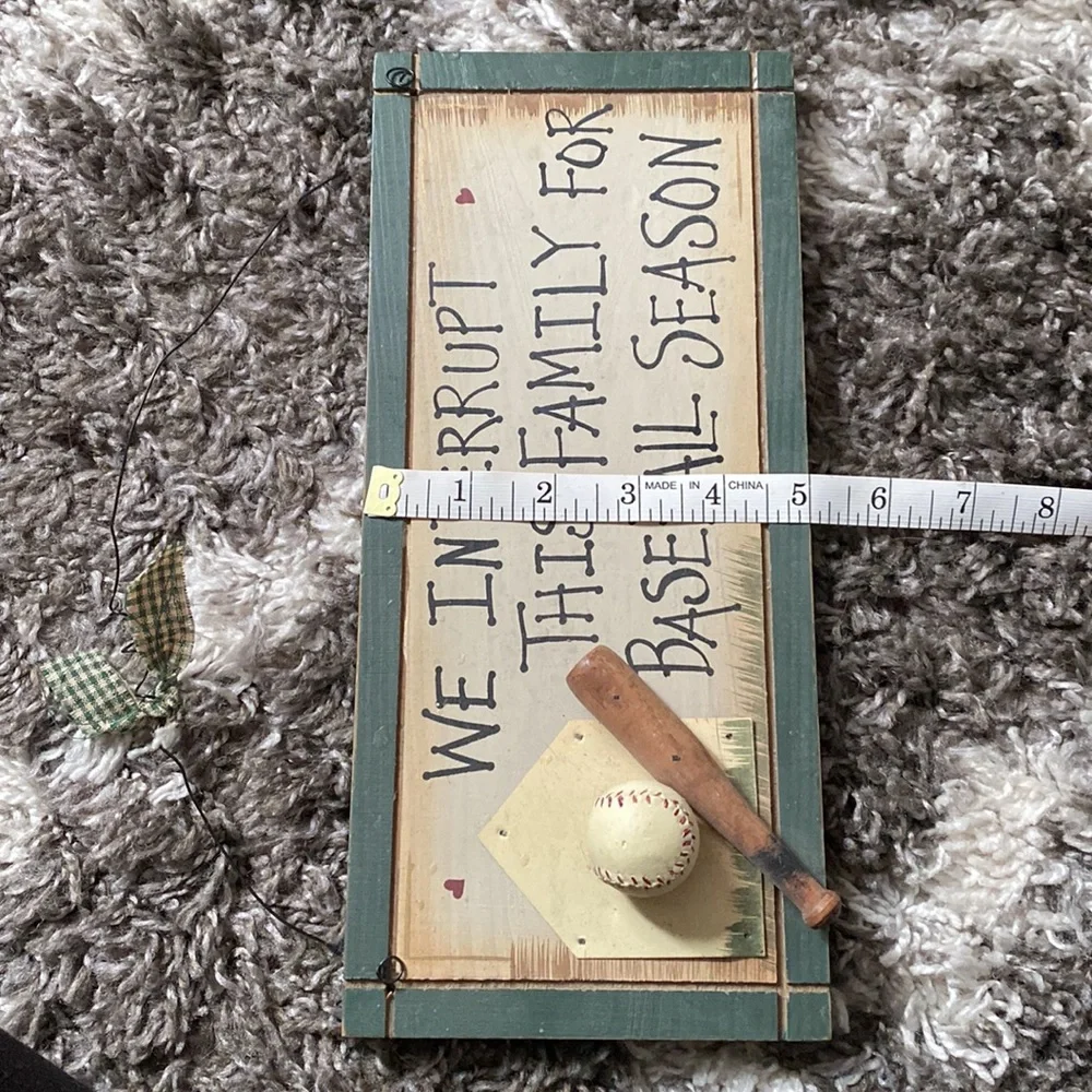 Baseball home decor sign - Picture 5 of 5